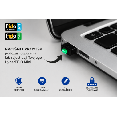 HyperFIDO PRO Mini – klucz bezpieczeństwa FIDO2 USB-A | Fiskasa.pl