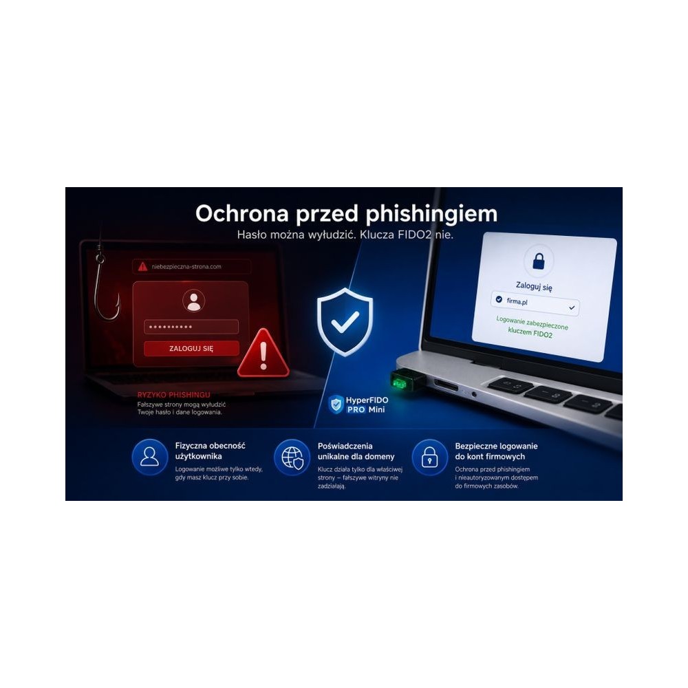 HyperFIDO PRO Mini – klucz bezpieczeństwa FIDO2 USB-A | Fiskasa.pl
