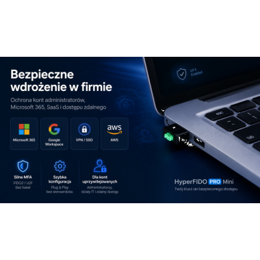 HyperFIDO PRO Mini – klucz bezpieczeństwa FIDO2 USB-A | Fiskasa.pl