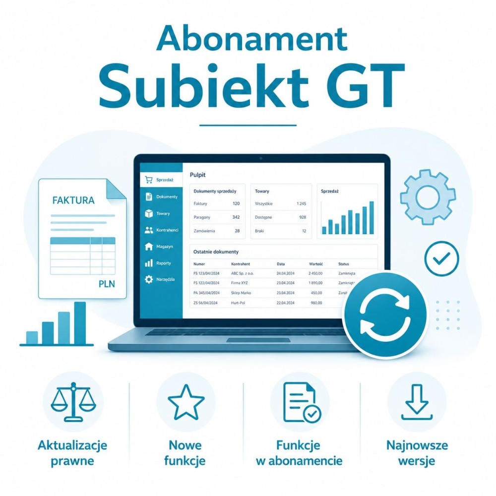 Abonament Subiekt GT – kolejne 3 stanowiska | Fiskasa.pl