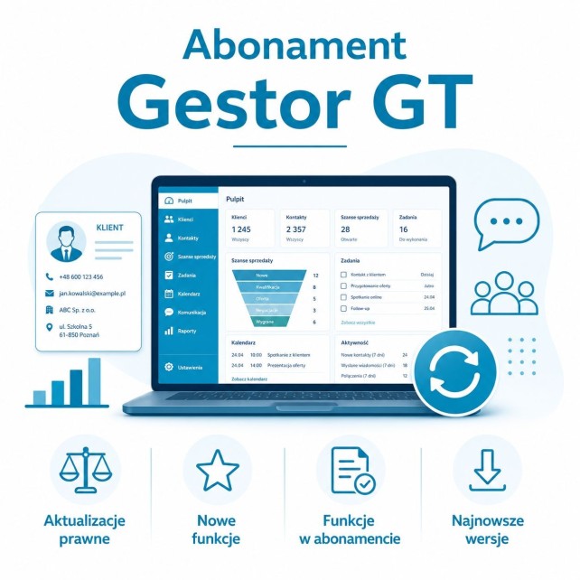 Abonament Gestor GT – 1 rok do 3 stanowisk | Fiskasa.pl