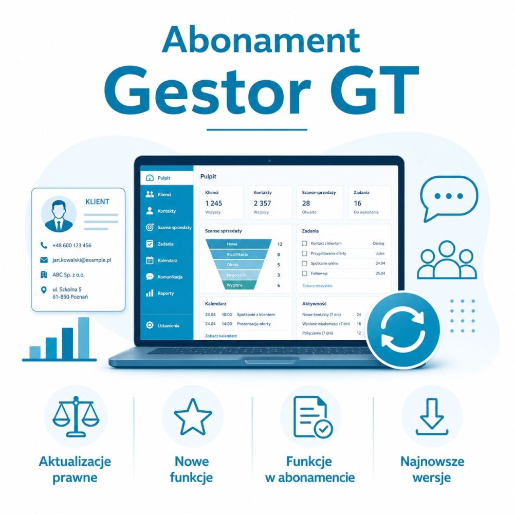 Abonament Gestor GT – kolejne 3 stanowiska | Fiskasa.pl