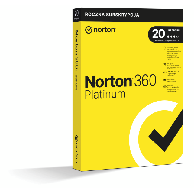 Norton 360 Platinum – Najwyższa ochrona dla rodziny i biznesu 💎